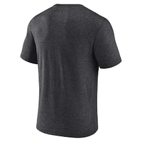 T-shirt tri-mélange de hockey du centenaire des Bruins Boston Fanatics Heather Charcoal pour hommes