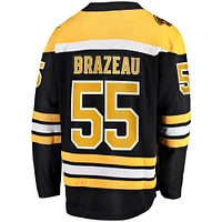 Men's Fanatics Justin Brazeau Black Boston Bruins Home Premier Breakaway Player Jersey