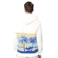 Sweat à capuche imprimé pêche Island Dream des Bruins de Boston pour homme Margaritaville Cream