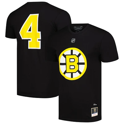 T-shirt noir avec nom et numéro des Bruins de Boston Mitchell & Ness Bobby Orr pour hommes