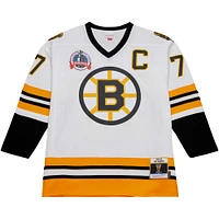 Men's Mitchell & Ness Ray Bourque White Boston Bruins Captain Patch 1989/90 Blue Line Player Jersey