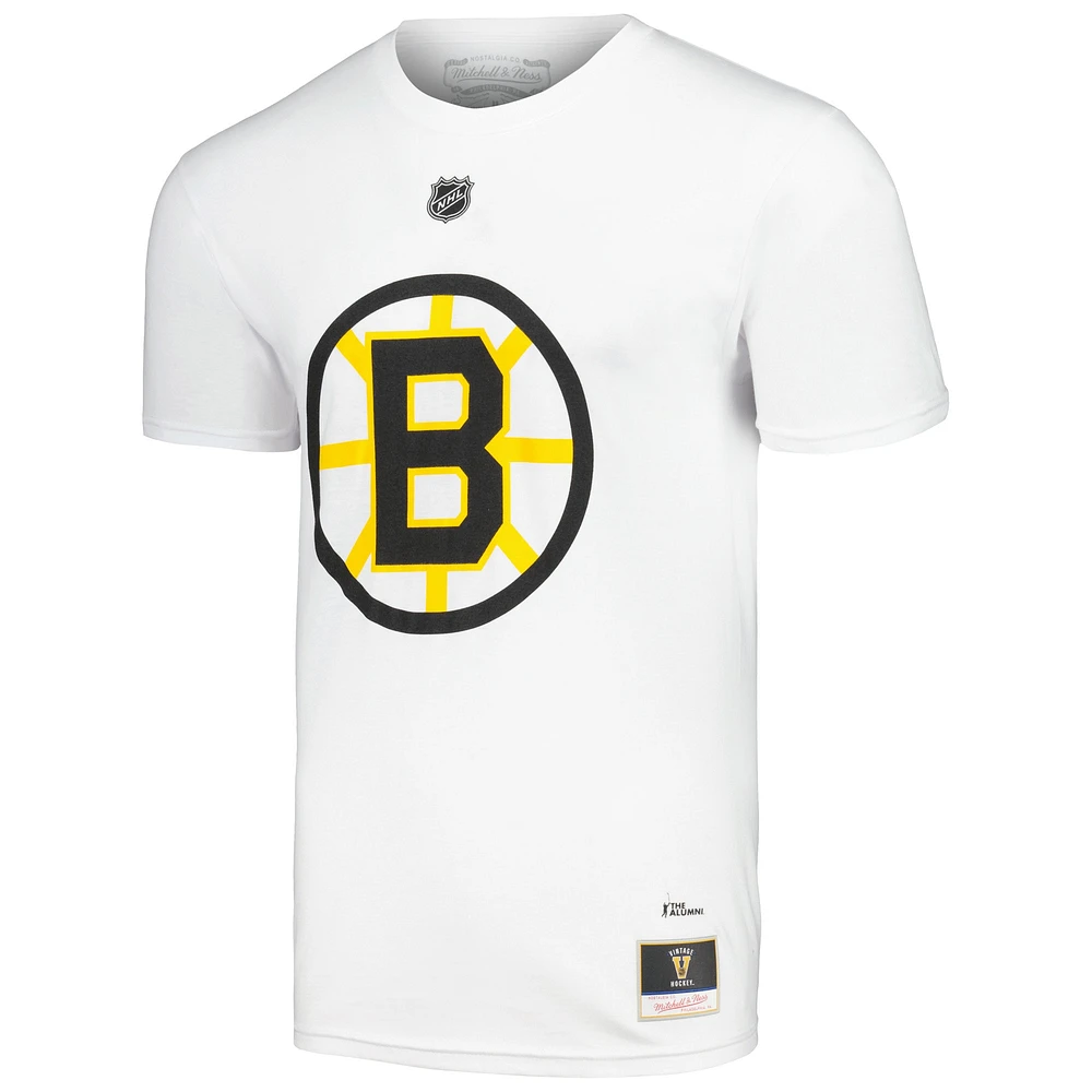 Men's Mitchell & Ness Willie O'Ree White Boston Bruins  Name Number T-Shirt