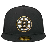 Men's New Era Black Boston Bruins Core 59FIFTY Fitted Hat
