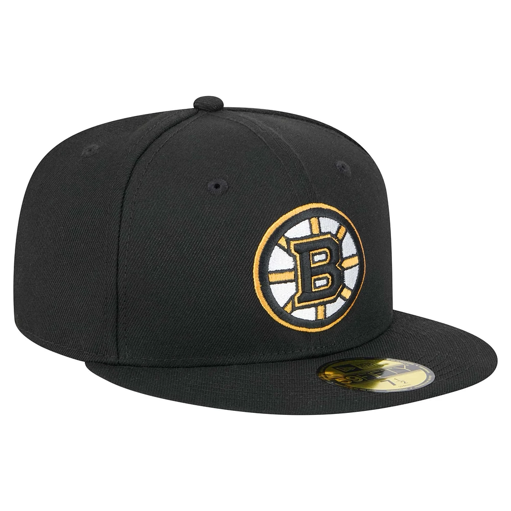 Men's New Era Black Boston Bruins Core 59FIFTY Fitted Hat