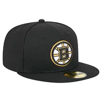 Men's New Era Black Boston Bruins Core 59FIFTY Fitted Hat