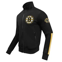 Men's Pro Standard Black Boston Bruins Classic Chenille Full-Zip Track Jacket