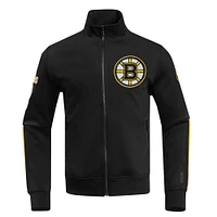 Men's Pro Standard Black Boston Bruins Classic Chenille Full-Zip Track Jacket