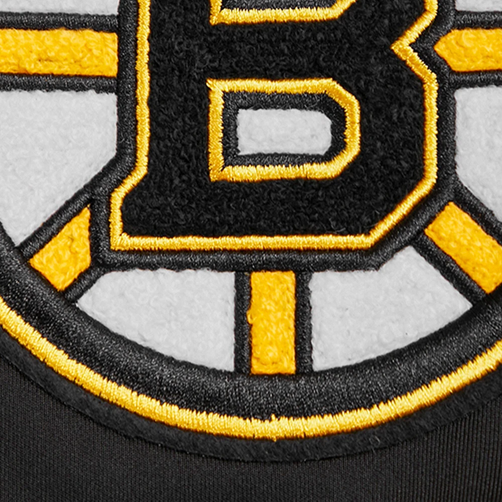 Men's Pro Standard Black Boston Bruins Classic Chenille Full-Zip Track Jacket