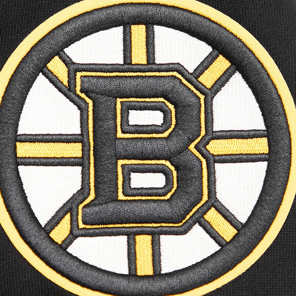 Men's Pro Standard Black Boston Bruins Crest Emblem Pullover Sweatshirt