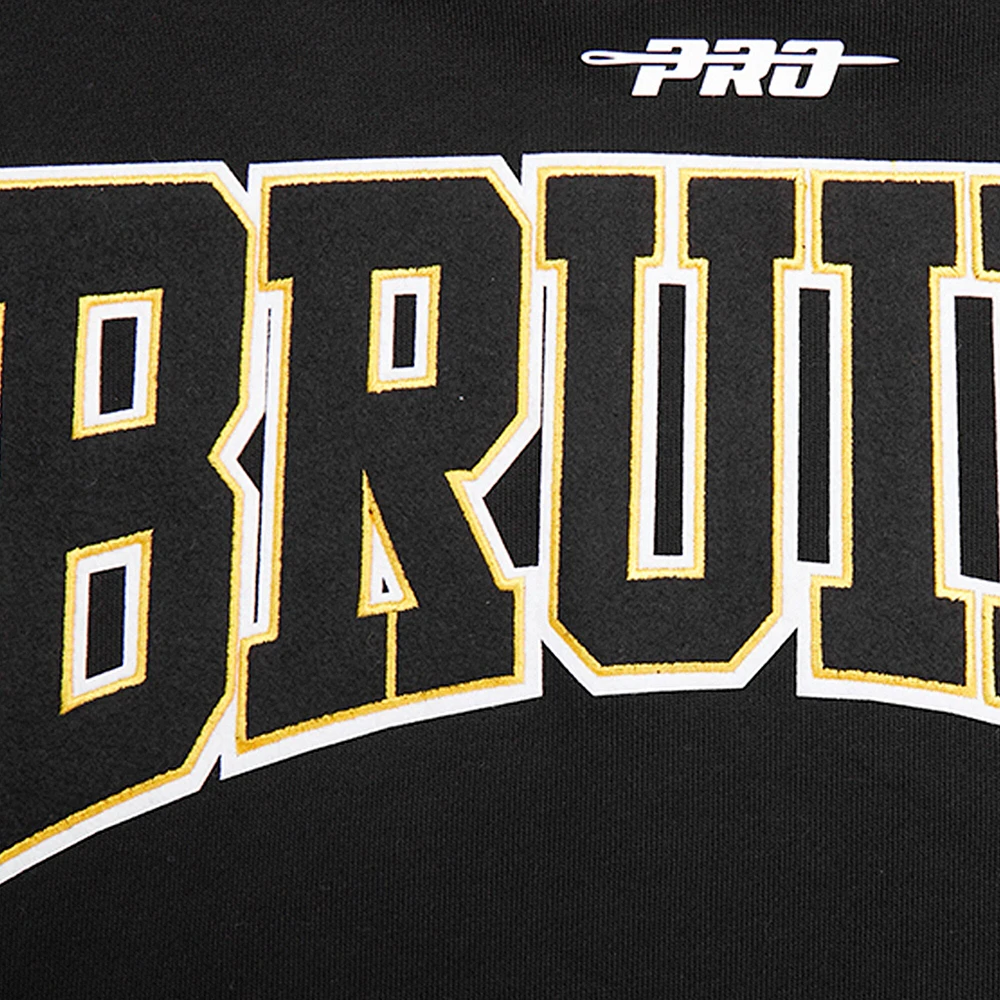 Men's Pro Standard Black Boston Bruins Crest Emblem Pullover Sweatshirt