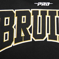 Men's Pro Standard Black Boston Bruins Crest Emblem Pullover Sweatshirt