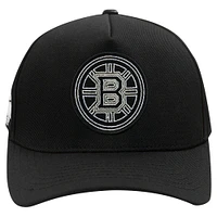 Men's Pro Standard Black Boston Bruins Paint the City Pinch Front Snapback Hat