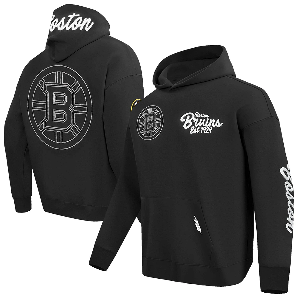 Men's Pro Standard Black Boston Bruins Paint the City Pullover Hoodie