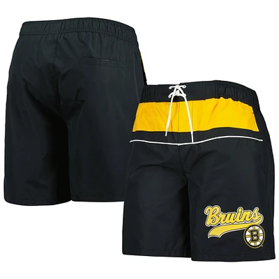 Short de bain Starter noir Boston Bruins Freestyle Volley pour hommes