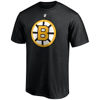Men's Willie O'Ree Black Boston Bruins Authentic Stack Retired Player Name & Number T-Shirt