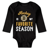 Ensemble 3 pièces Body et pantalon Turn Me Around des Boston Bruins par Erin Andrews pour nouveau-nés nourrissons