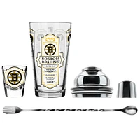 The Sports Vault Boston Bruins Five-Piece Bartender Shot Glass & Mixing Glass Set
