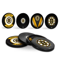 The Sports Vault Boston Bruins Four-Piece Puck Coaster Set
