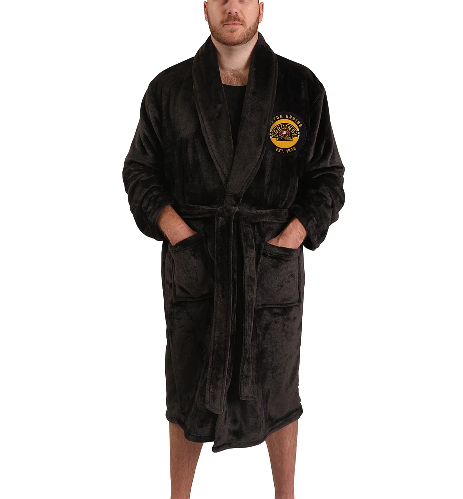 Unisex Black Boston Bruins Centennial Logo Robe