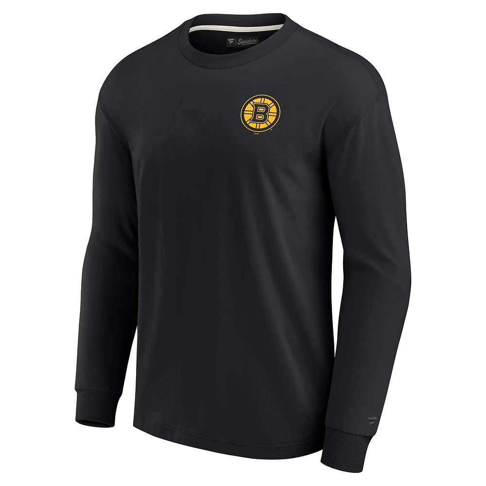 Unisex Fanatics Black Boston Bruins Elements Super Soft Long Sleeve T-Shirt