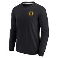 Unisex Fanatics Black Boston Bruins Elements Super Soft Long Sleeve T-Shirt