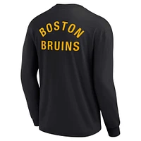 Unisex Fanatics Black Boston Bruins Elements Super Soft Long Sleeve T-Shirt