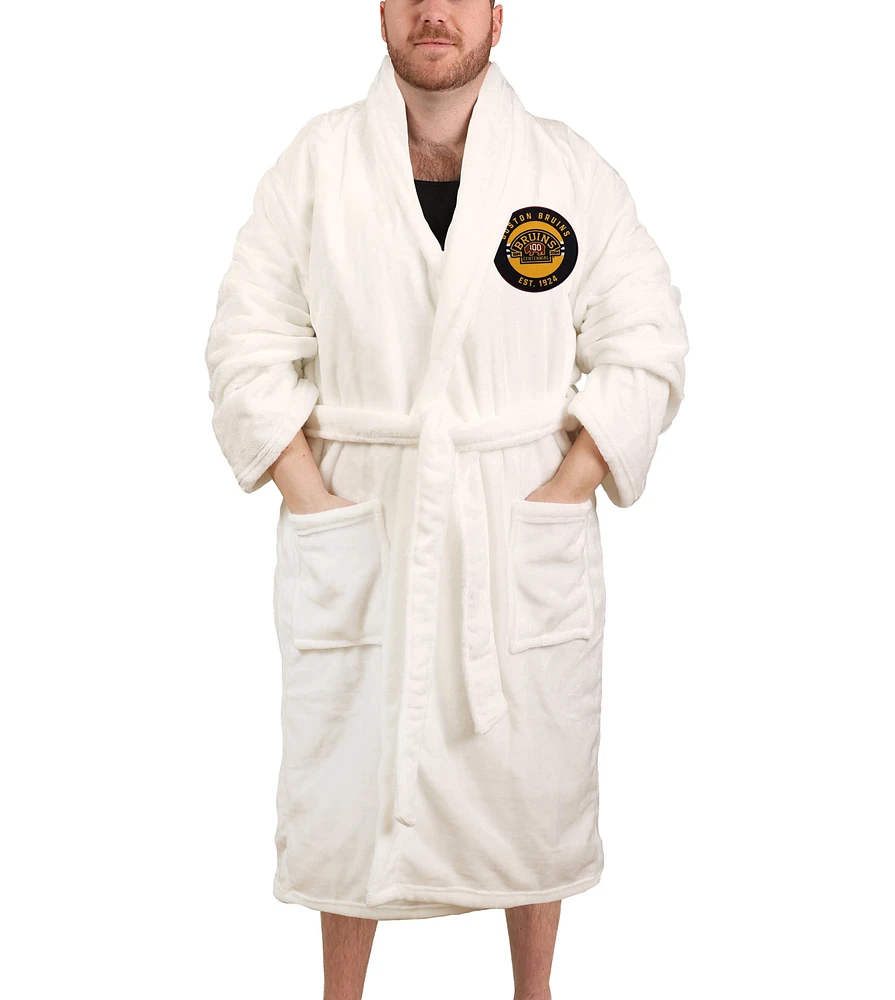 Unisex White Boston Bruins Centennial Logo Robe