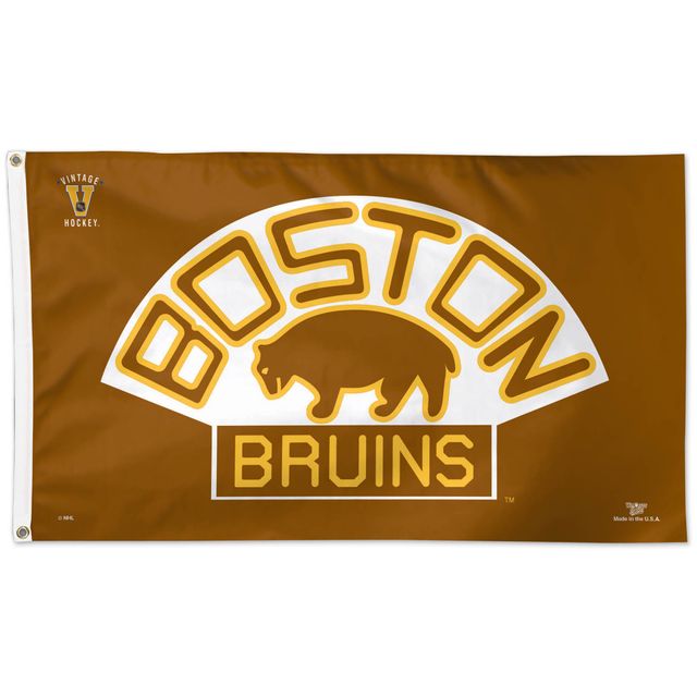 WinCraft Boston Bruins 3' x 5' Throwback Logo Deluxe - Drapeau simple face