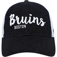 Women's '47 Black/White Boston Bruins Encore MVP Trucker Snapback Hat