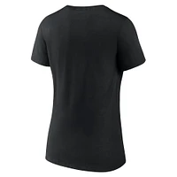 Women's  Black Boston Bruins Authentic Pro V-Neck T-Shirt