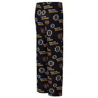 Women's Concepts Sport Black Boston Bruins Zest Allover Print Knit Pants