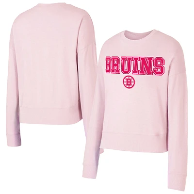 Sweat-shirt rose ton sur des Bruins de Boston Concepts Sport pour femme