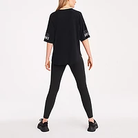 Women's DKNY Sport Black Boston Bruins Diana Tri-Blend Oversized T-Shirt