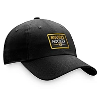 Women's Fanatics  Black Boston Bruins Authentic Pro Rink Adjustable Hat