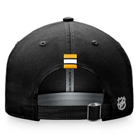 Women's Fanatics  Black Boston Bruins Authentic Pro Rink Adjustable Hat