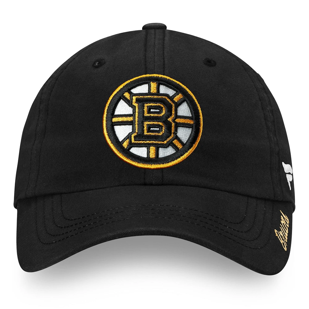 Women's Fanatics Black Boston Bruins Core Primary Logo Adjustable Hat