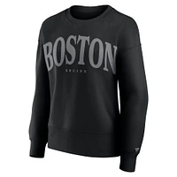 Women's Fanatics  Black Boston Bruins Elements Flow Pullover Sweatshirt