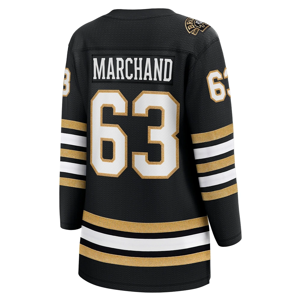 Women's Fanatics Brad Marchand Black Boston Bruins 100th Anniversary Premier Breakaway Player Jersey