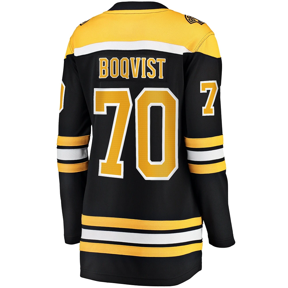 Women's Fanatics Jesper Boqvist Black Boston Bruins Home Breakaway Player Jersey