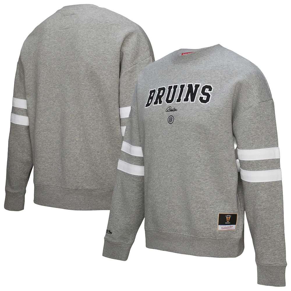 V100492 Bruins NHL Mitchell & Ness SP25 T-shirt léger à col ras du cou pour femme SWTLADCRW FC10147-BBNGYHT