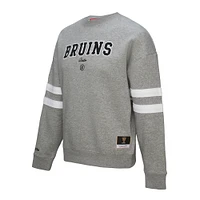 V100492 Bruins NHL Mitchell & Ness SP25 T-shirt léger à col ras du cou pour femme SWTLADCRW FC10147-BBNGYHT