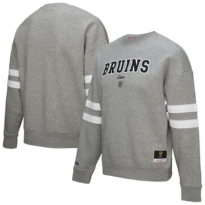 V100492 Bruins NHL Mitchell & Ness SP25 T-shirt léger à col ras du cou pour femme SWTLADCRW FC10147-BBNGYHT