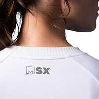 Women's MSX by Michael Strahan White Boston Bruins Millie Raglan Pullover Sweatshirt