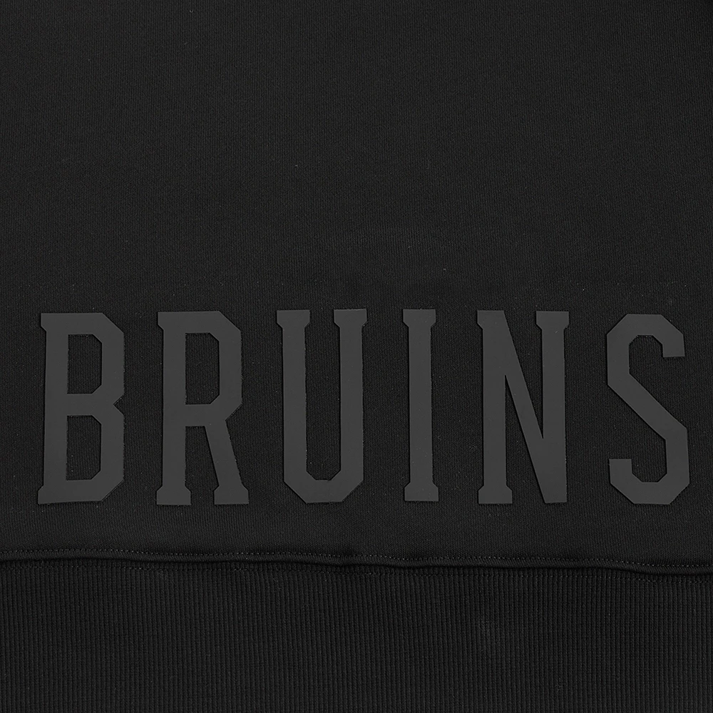 Women's Pro Standard  Black Boston Bruins Jewels Cropped Pullover Hoodie