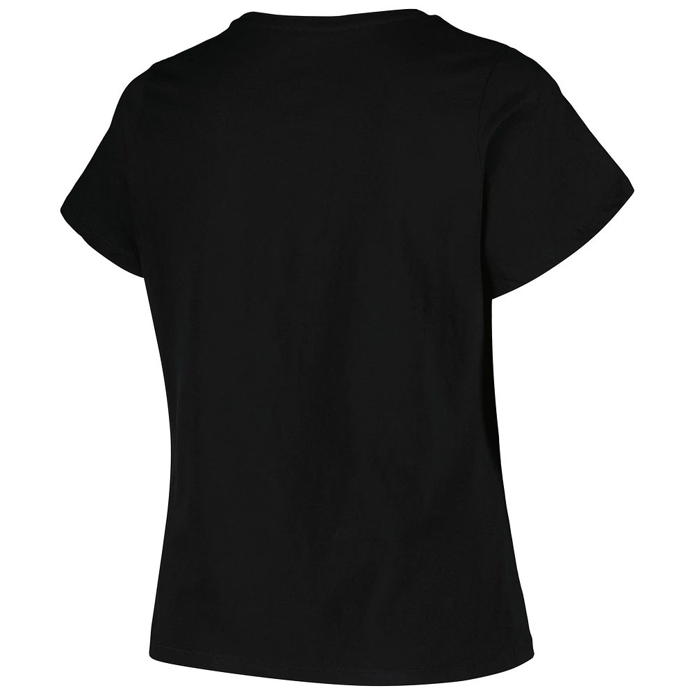 Women's Profile Black Boston Bruins Plus Arch Over Logo T-Shirt