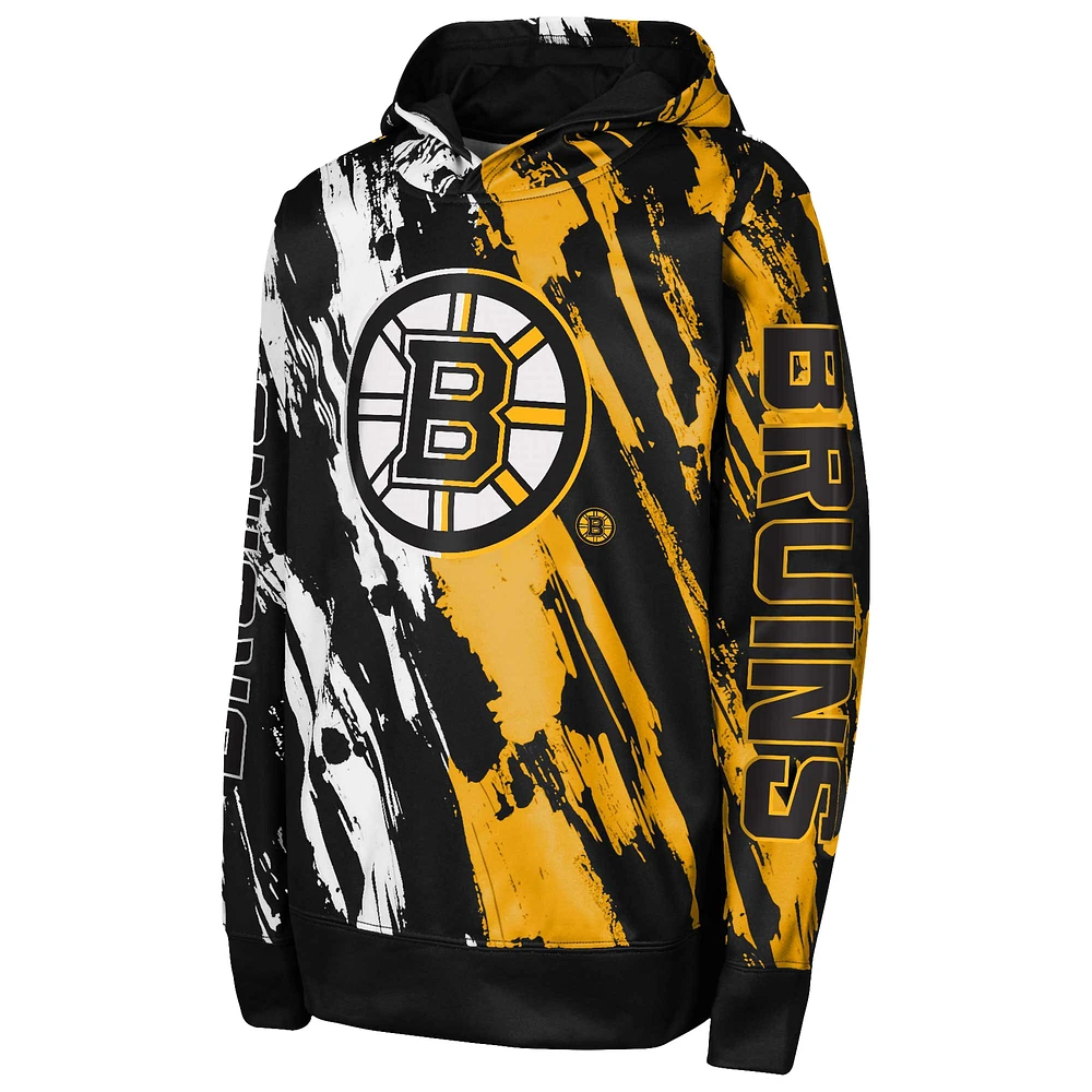 Youth Black Boston Bruins Master Snipe Pullover Hoodie