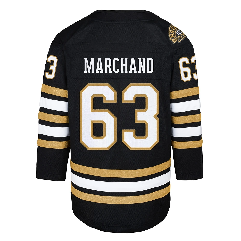 Youth Brad Marchand Black Boston Bruins 100th Anniversary Premier Player Jersey