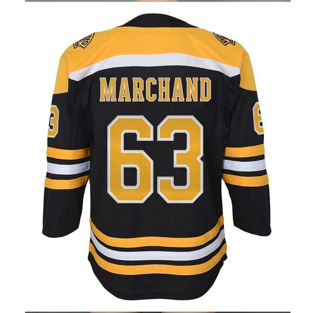 Maillot de joueur première qualité à domicile des Bruins Boston, Brad Marchand, noir, pour jeunes