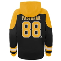 Youth David Pastrnak Black Boston Bruins Ageless Must-Have V-Neck Name & Number Pullover Hoodie