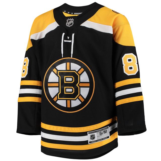 Maillot de joueur premier ministre à domicile des Bruins Boston noir David Pastrnak pour jeune